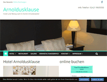 Tablet Screenshot of hotel-arnoldusklause.de